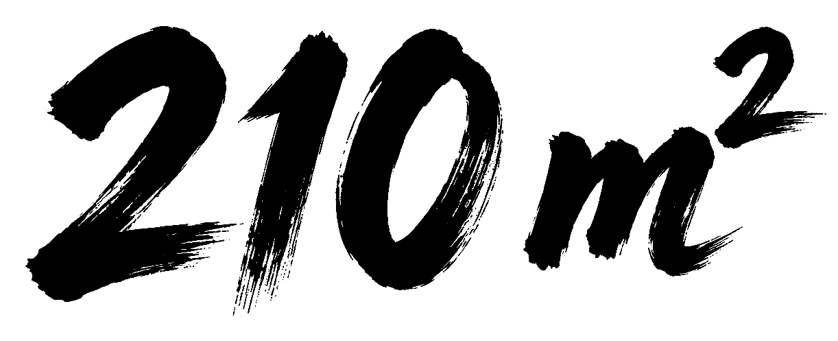 210 m²