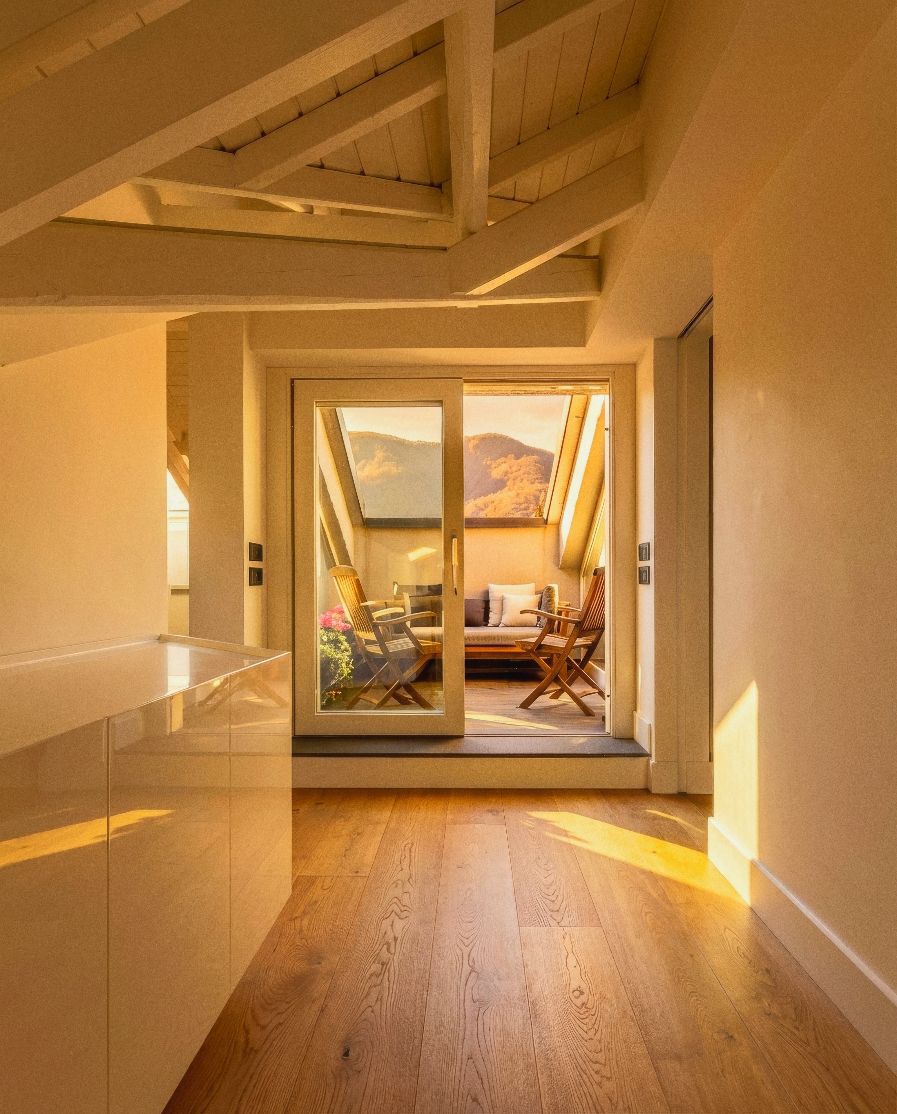 IMA Cavour corridor with terrace view